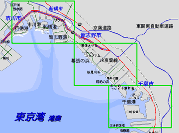 船橋-千葉エリアマップ